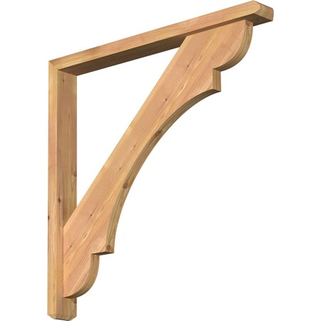 Olympic Craftsman Smooth Bracket w/ Offset Brace, Western Red Cedar, 3 1/2"W x 32"D x 32"H